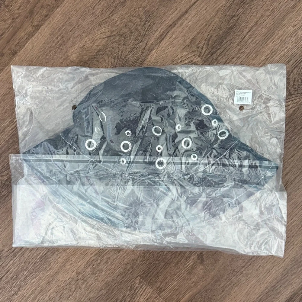 Apparis Slick Raw Denim Bucket Hat Indigo Blue Silver Grommet S5HA231IND NWT OS‎